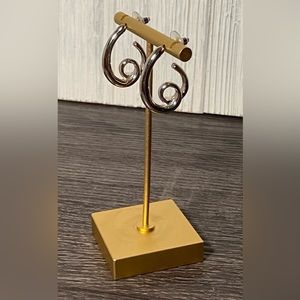 VTG J-Hoop Silver Tone earrings